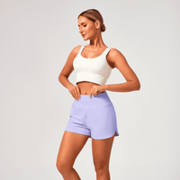 Lavender Milk 2-in-1 Yoga Shorts 5