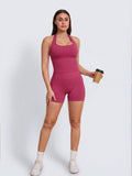 Raspberry Impact Halter Top