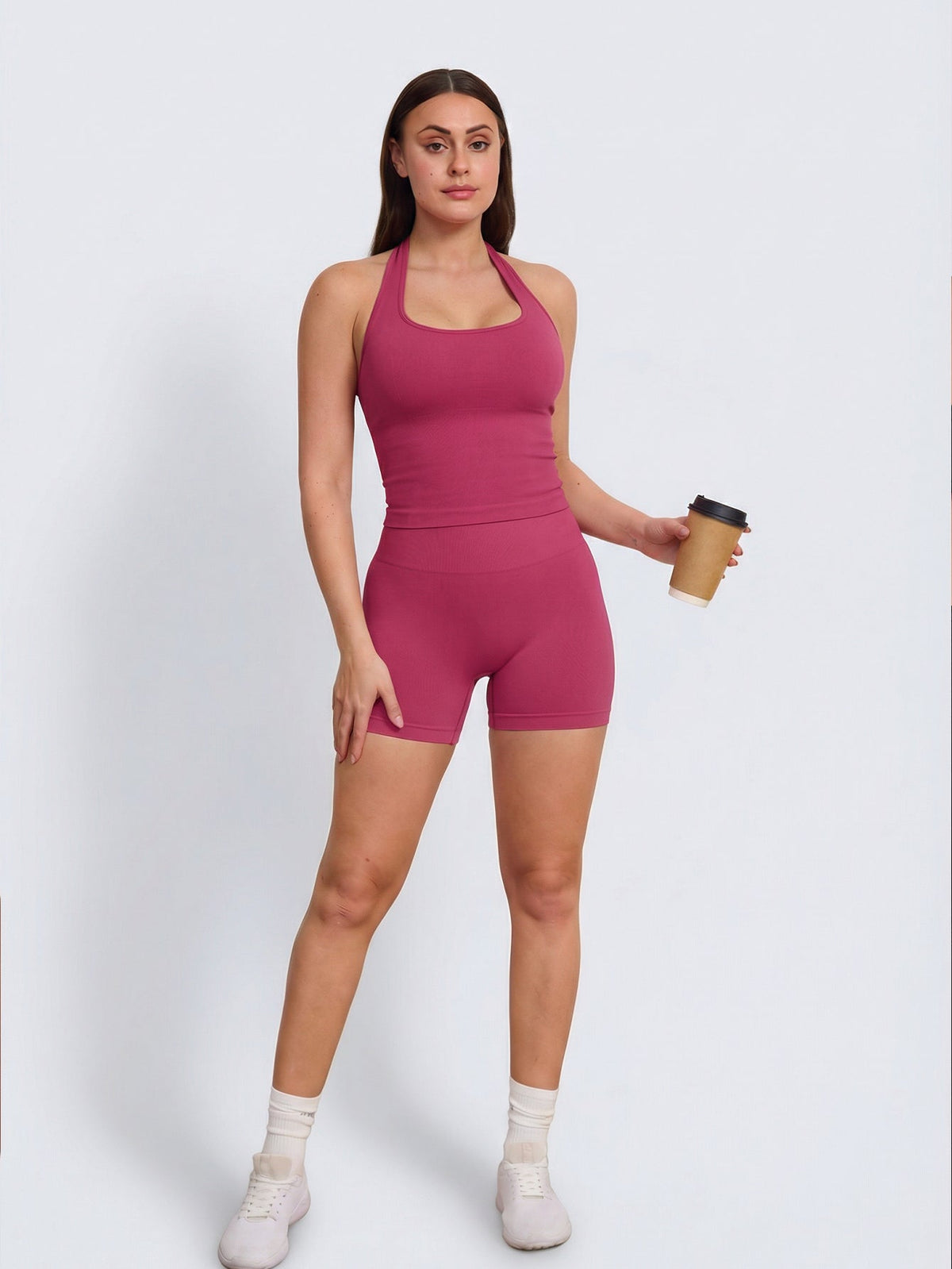 Raspberry Impact Halter Top