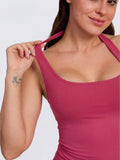 Raspberry Impact Halter Top