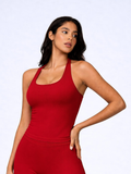 Spicy Red Impact Halter Top